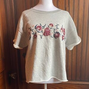 Abercrombie & Fitch Gray Floral Top